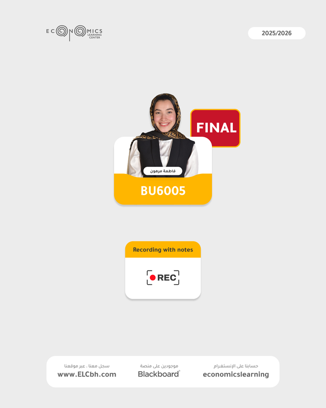 BU6005 - Introduction To Accounting - Online - Final