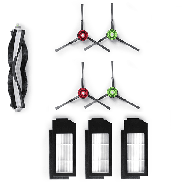 Ecovacs DEEBOT X1 OMNI/X1e OMNI/T10 Plus Buddy Kit - 5 Brush, 3 Filter/Sponge (Black)