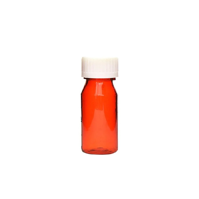 1oz Graduated Oval RX Bottles with Caps 200 count- Amber