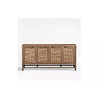 Rattan Cane Wood Sideboard | Coastal Media Console Cabinet | Boho Buffet Credenza Rattan Cane Wood Sideboard | Coastal Media Console Cabinet | Boho Buffet Credenza