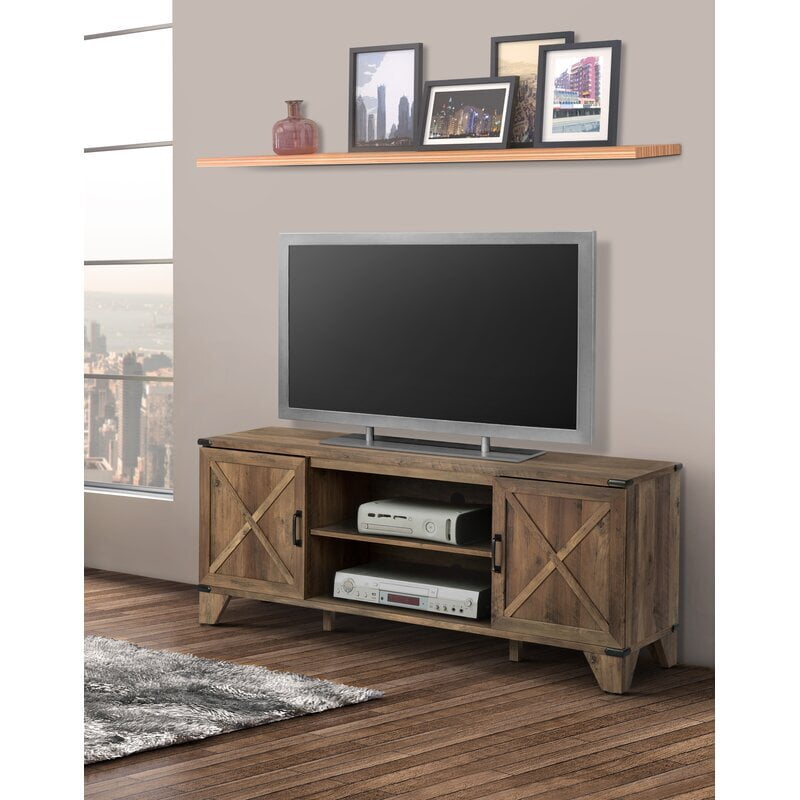 Rustic Farmhouse TV Stand | Distressed Wood Media Console