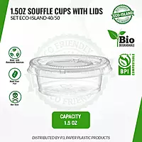 1.5oz Souffle Cups with Lids Eco-Island set 40/50