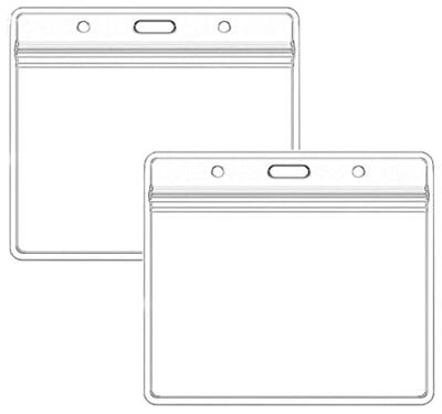 Badge Holder - (horizontal, clear)