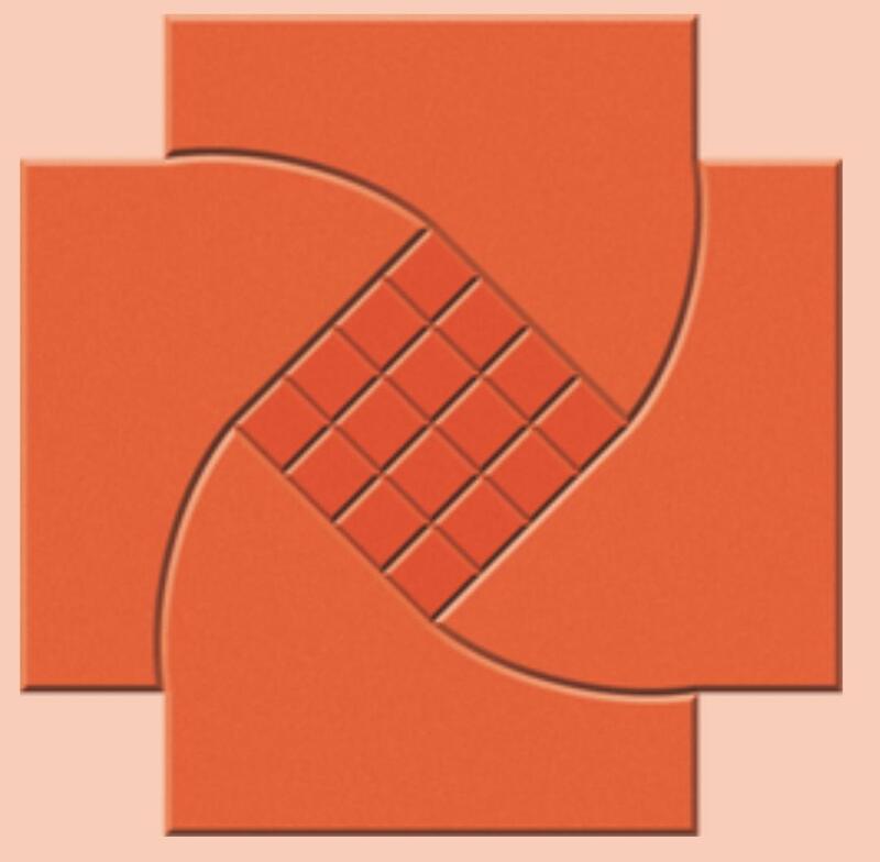 Spiral chequered tiles