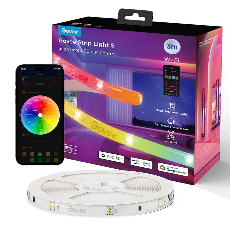 Govee RGBIC Strip Light S - With Protective Coating (3M)