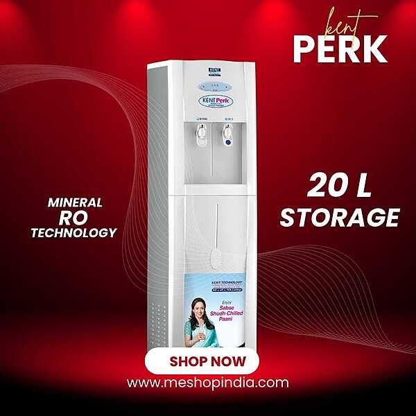 Kent Perk Chiller Cum Water Dispenser with inbuilt RO Purifier-Hot/Cold