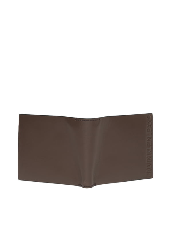 Men Brown Solid Leather Two Fold Wallet