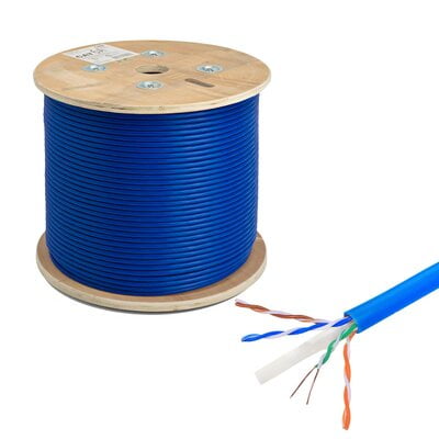 Cat6a Utp Cmr Cable 10Gs 23Awg 1000Ft Blue