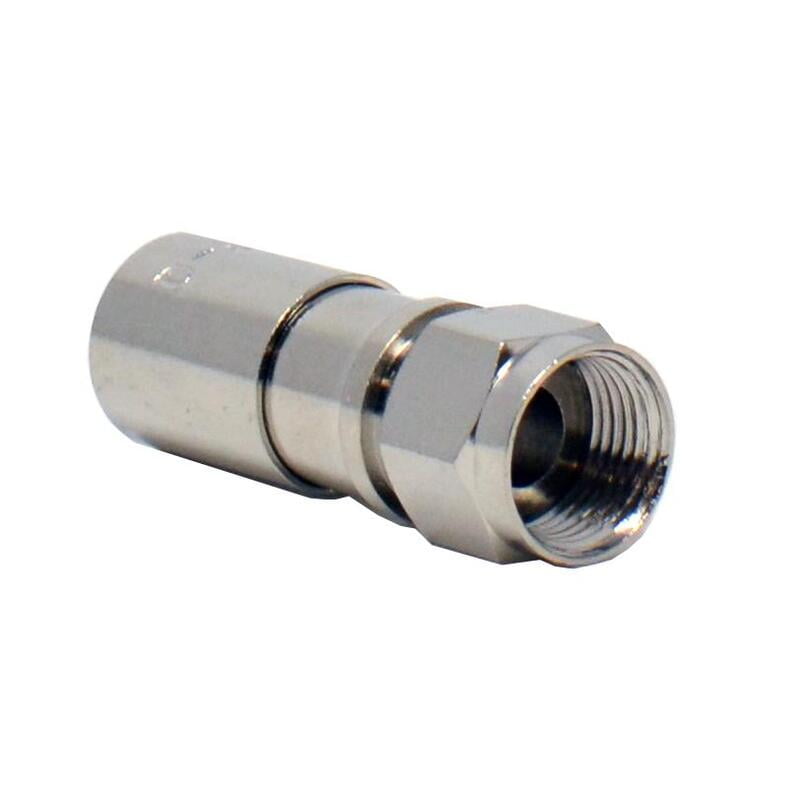 Rg6 Dual Shield F Compression Connector Metal/Brass Construction Rg6 Dual Shield F Compression Connector Metal/Brass Construction