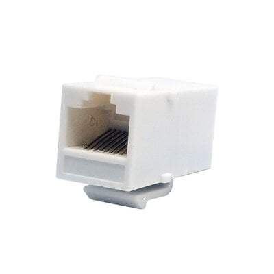 Cat6 Keystone Jack Coupler White
