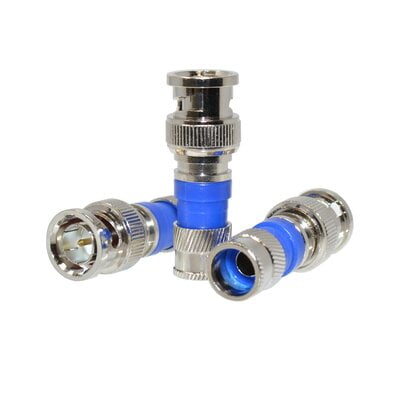 Bnc 1Pc Compression Connector For Rg6 Dual Cable