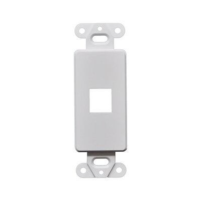 1 Port Decorator Style Wall Plate - White