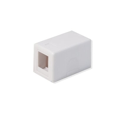 Blank Keystone Surface Mount Box 1 Port White