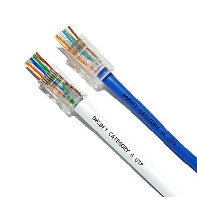Rj45 Connectors, Non Shielded Cat5e Pass Through
