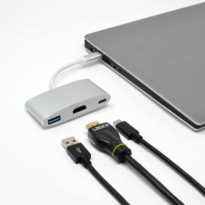 Hub - Type C To 1X Hdmi 4K+ 1Xusb 3.0 With Pd - Silver