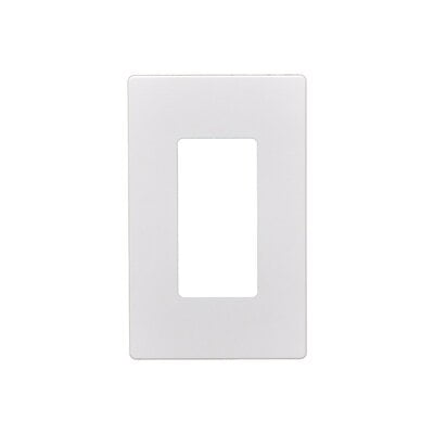 1-Gang Screwless Snap-On Decorator Wall Plate - White