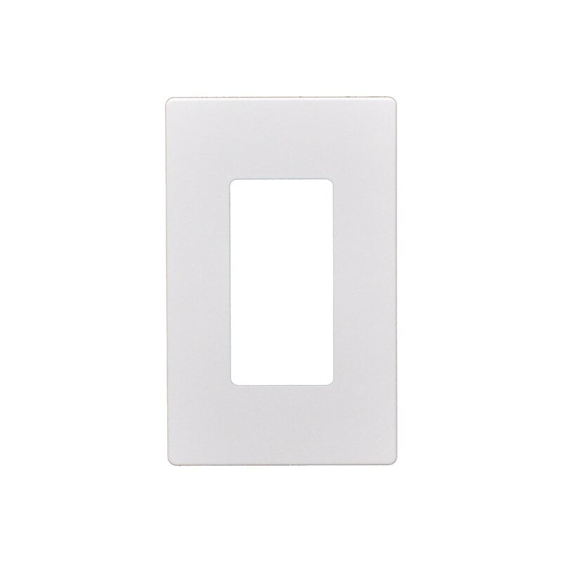 1-Gang Screwless Snap-On Decorator Wall Plate - White