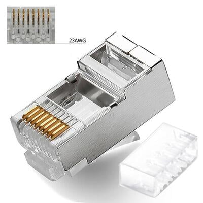 Cat6 Shielded Rj45 Modular Plug With Load Bar