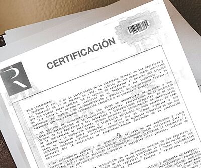 Certificación literal onlie Certificación literal onlie