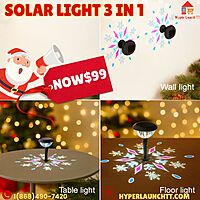 Snow Flake Solar Light - 3 In 1