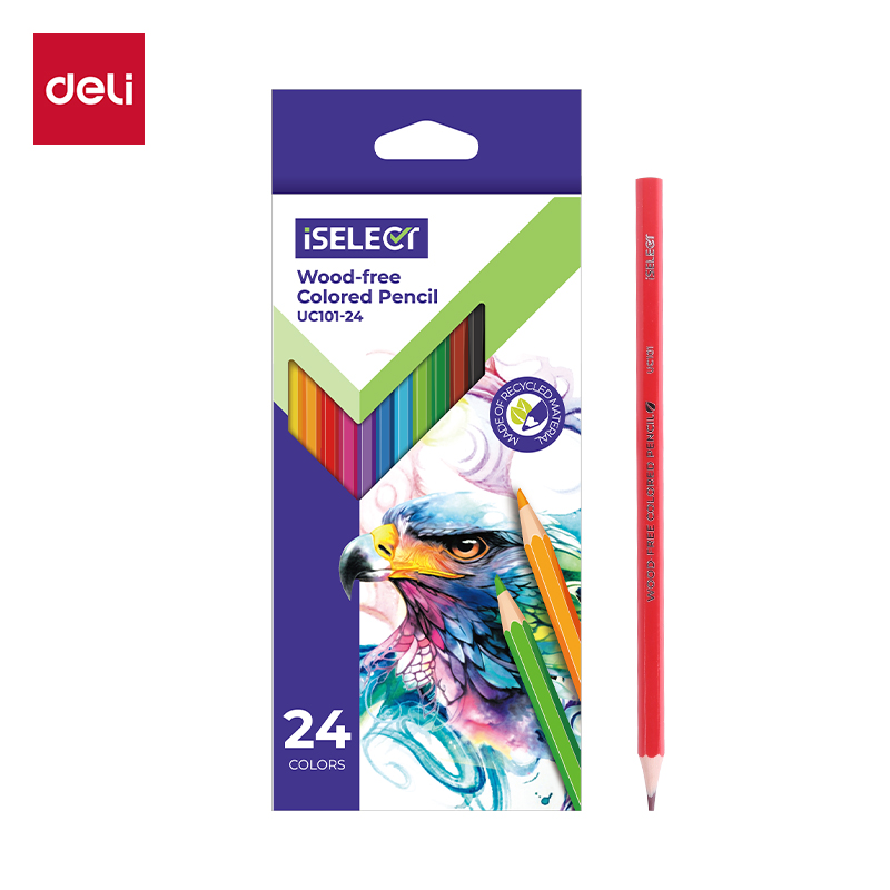 DELI UC101-24 FULL-SIZE COLOR PENCILS 24 COLORS