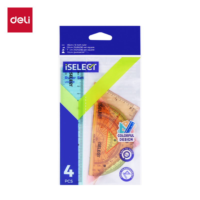 DELI UH669 DRAFTING SET OF 4PCS