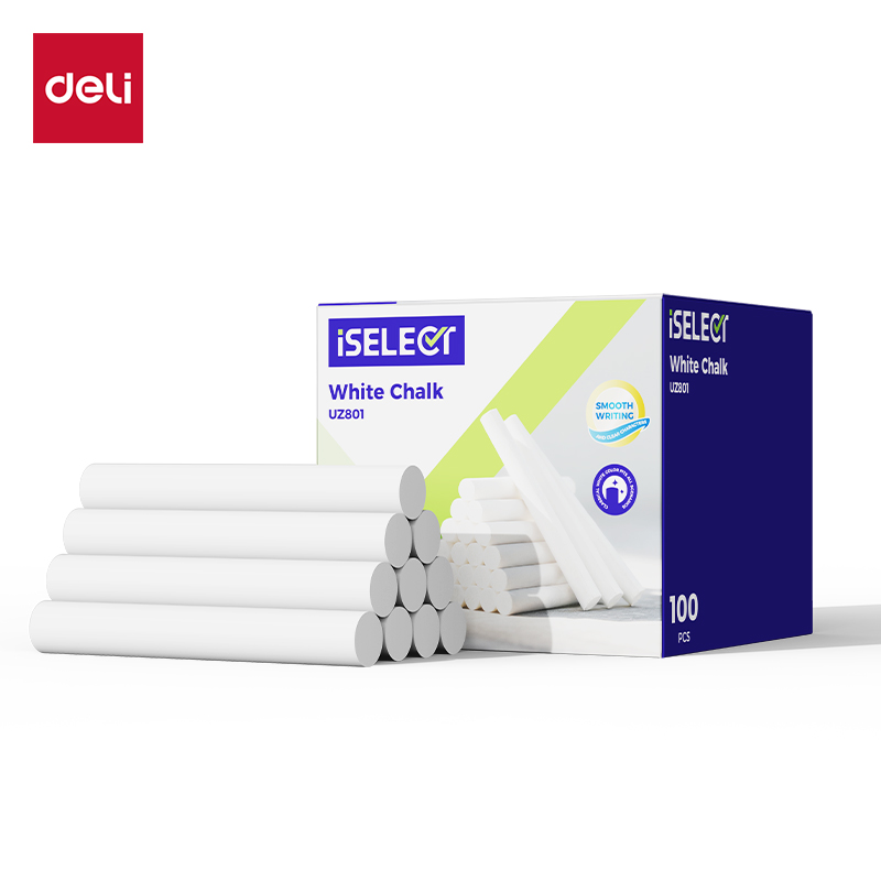 DELI WHITE CHALK UZ801- PKT OF 100'S