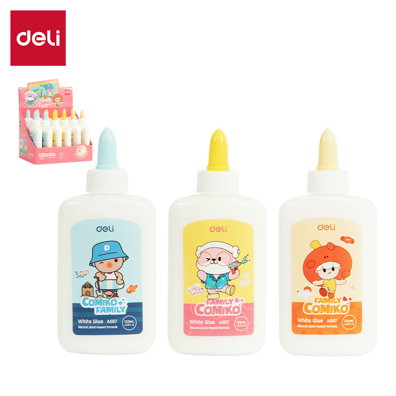 DELI A567 COMIKO WHITE GLUE 120ML FOR WOOD/PAPER/CARDBOARD