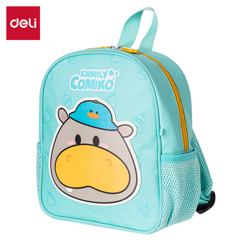 DELI H995 COMIKO OXFORD SCHOOL BACKPACK GREEN 250*220*80mm