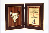 FEDEX  BBOK STYLE TROPHY
