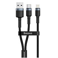 Baseus 1.2m - 2.4A 18W 2in1 Cafule USB Type-C + Type-A PD Cable - Gre+Black