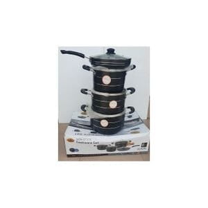 HOFFNER NON STICK COOKWARE SET OF 3 POTS + 1 FRY PAN - 26/28/30CM + 24CM