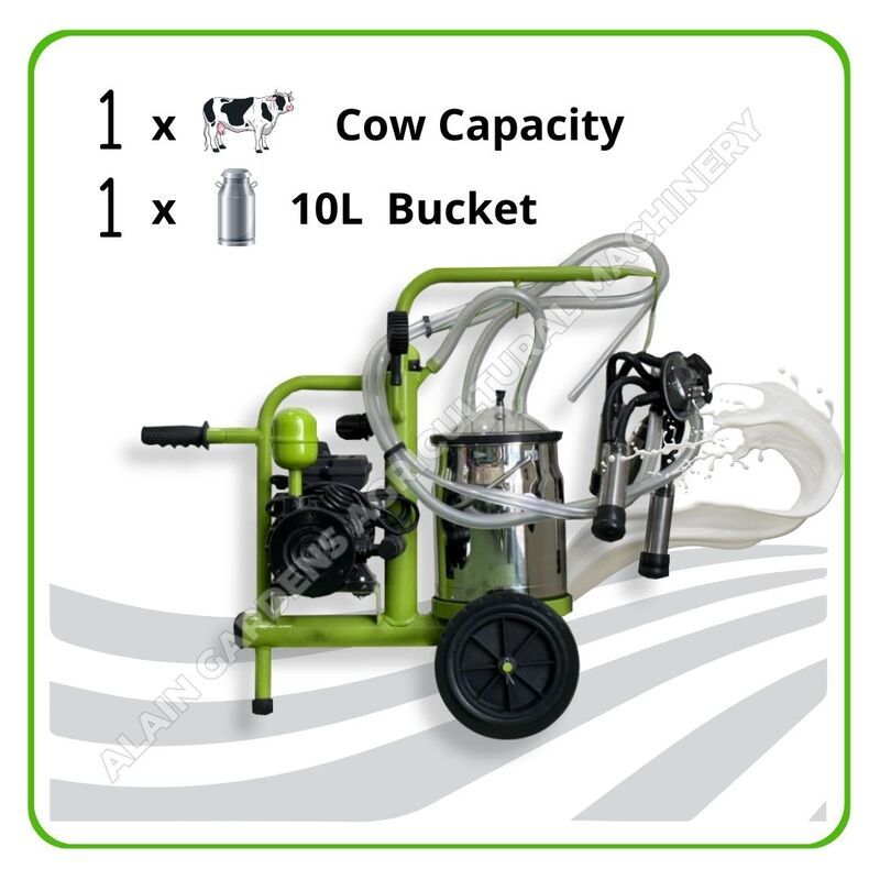 Milking Machine – 1 Cow Capacity – 10L Single Bucket – Electric