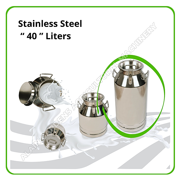 Milk Can – 40 Liters Capacity (Stainless Steel, Made in Turkey)