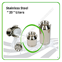 Milk Can – 20 Liters Capacity (Stainless Steel, Made in Turkey)