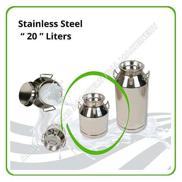 Milk Can – 20 Liters Capacity (Stainless Steel, Made in Turkey)