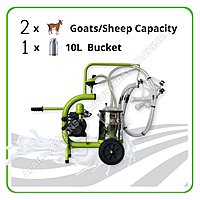 Milking Machine – 2 Goats/Sheep Capacity – 10L Single Bucket – Electric