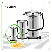 Milk Churner – 10 Liters Capacity (Stainless Steel, Made in Turkey)