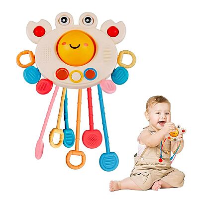 Amazkart Baby Pull String Teething Toy
