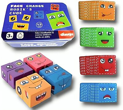 Amazkart Face Changing Cube Building Blocks Puzzle