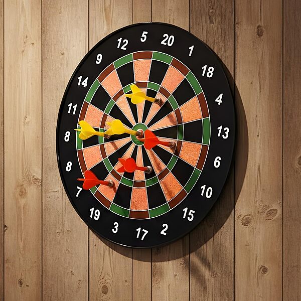 Amazkart Magnetic Dart Board Set - 13 Inch
