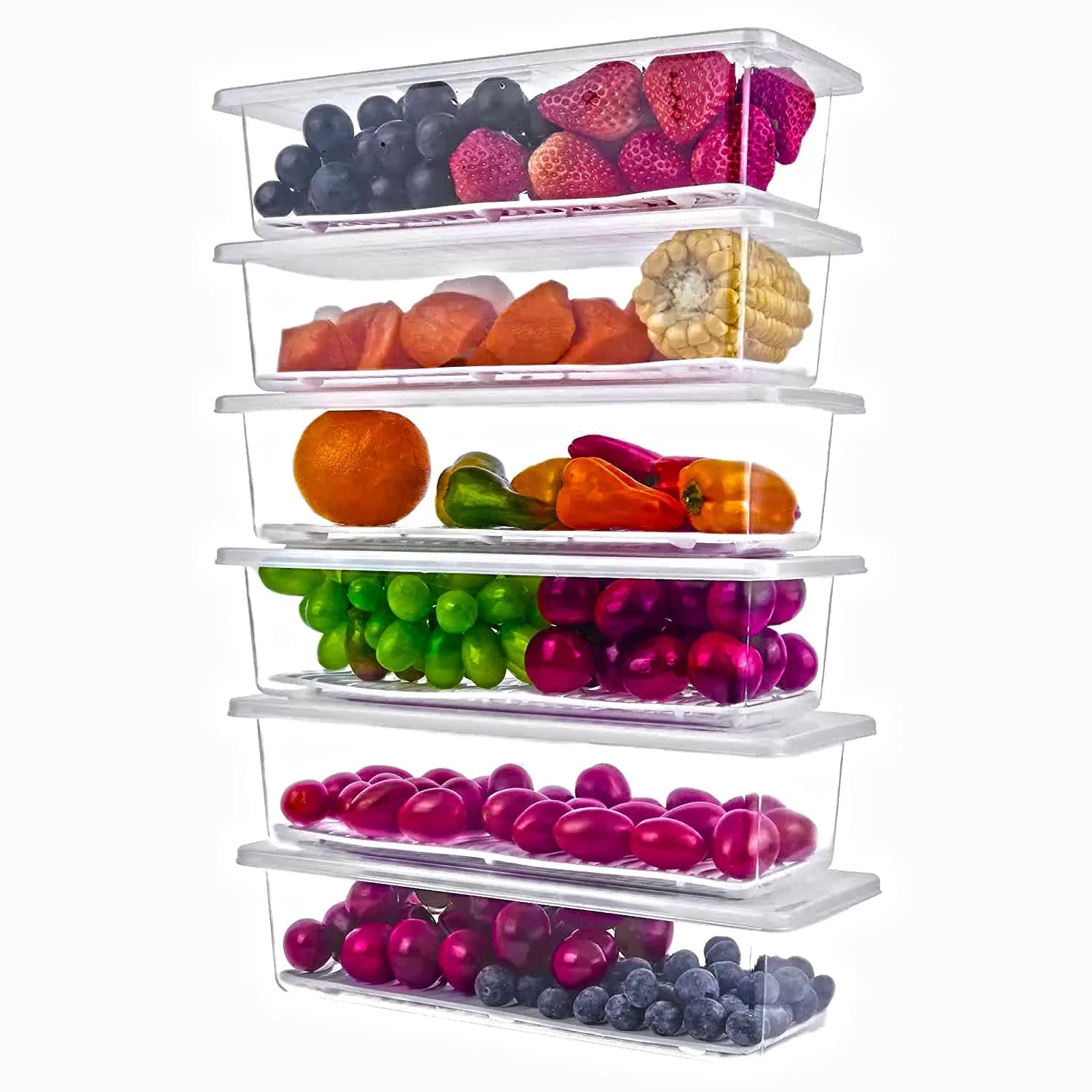 Amazkart Fridge Storage Boxes Fridge Organizer With Removable Drain Plate Amazkart Fridge Storage Boxes Fridge Organizer With Removable Drain Plate