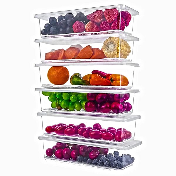 Amazkart Fridge Storage Boxes Fridge Organizer With Removable Drain Plate Amazkart Fridge Storage Boxes Fridge Organizer With Removable Drain Plate