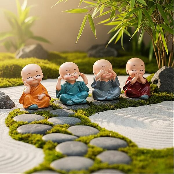 Amazkart Buddha Monk Statues for Home Decor and Gifts Amazkart Buddha Monk Statues for Home Decor and Gifts