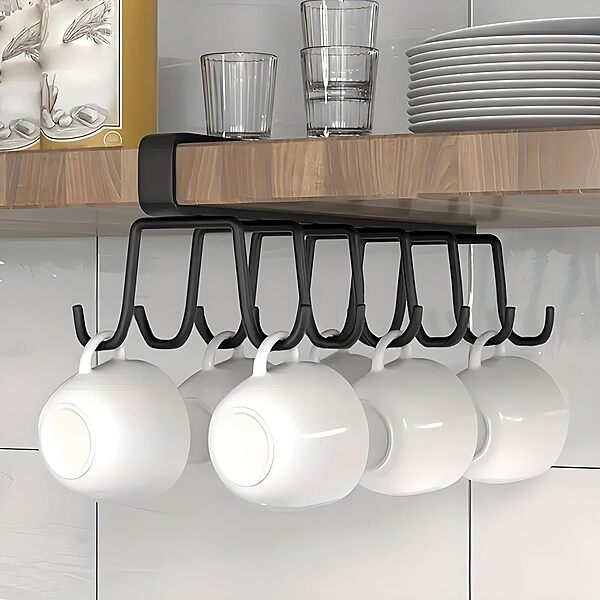 Amazkart 1 Pcs Double-Row 12 Hooks for Kitchen Storage Amazkart 1 Pcs Double-Row 12 Hooks for Kitchen Storage