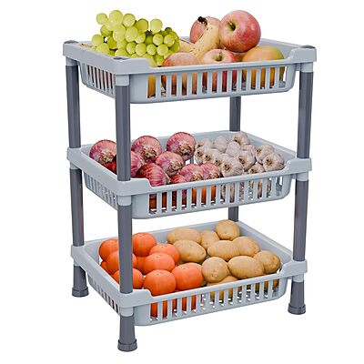 Amazkart 3-Layer Kitchen Multipurpose Rack for Storage