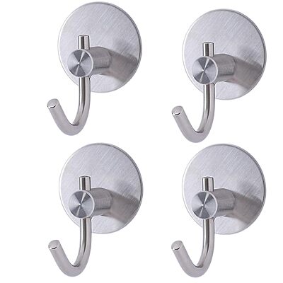 Amazkart 4 Pack Wall Adhesive Hooks