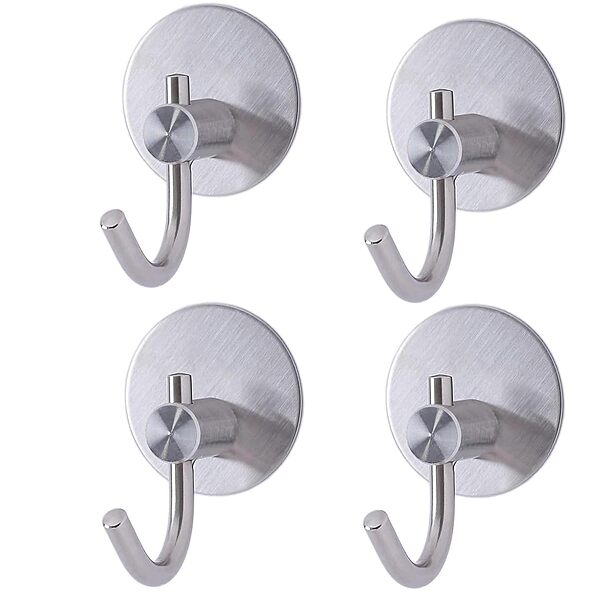 Amazkart 4 Pack Wall Adhesive Hooks