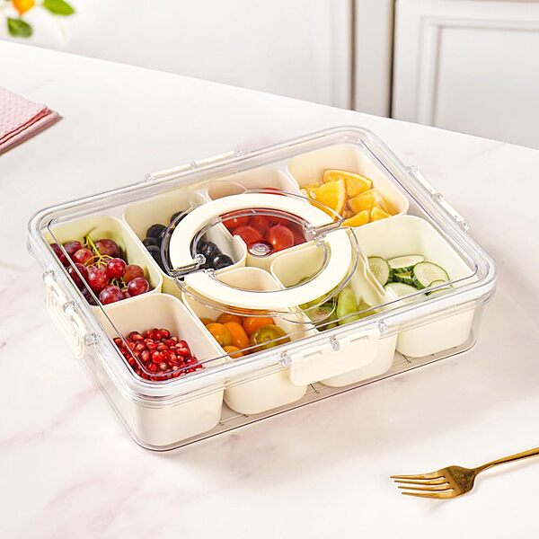 Amazkart Fridge Organiser Storage Box with Lid and Handle Amazkart Fridge Organiser Storage Box with Lid and Handle