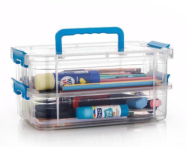 Amazkart 2 Layer Plastic Storage Containers with Lids